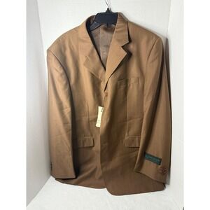 Umberto Bonelli Mens Brown Pinstripe Blazer Sport Coat Jacket 42R Made in Italy